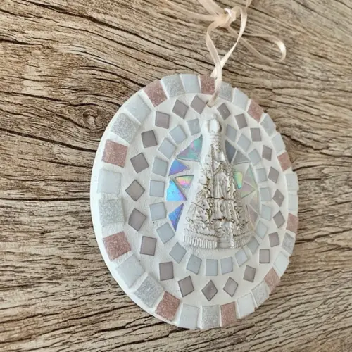 Mini Mandala em Mosaico Nossa Senhora