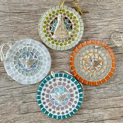 Mini Mandala em Mosaico Nossa Senhora