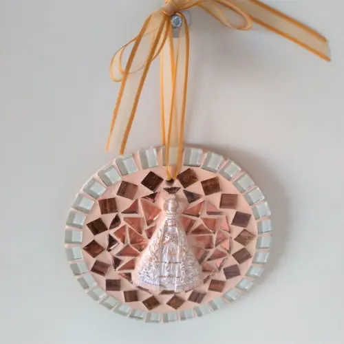 Mini Mandala em Mosaico Nossa Senhora