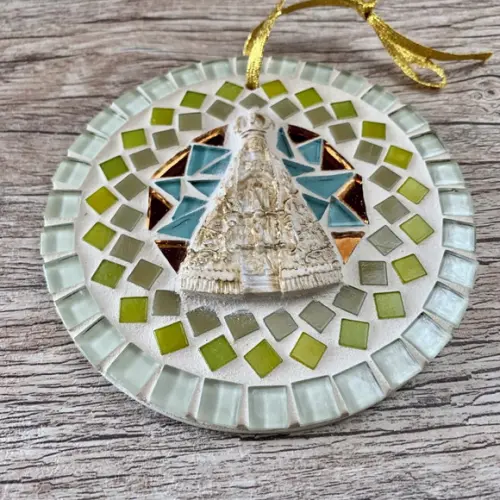 Mini Mandala em Mosaico Nossa Senhora