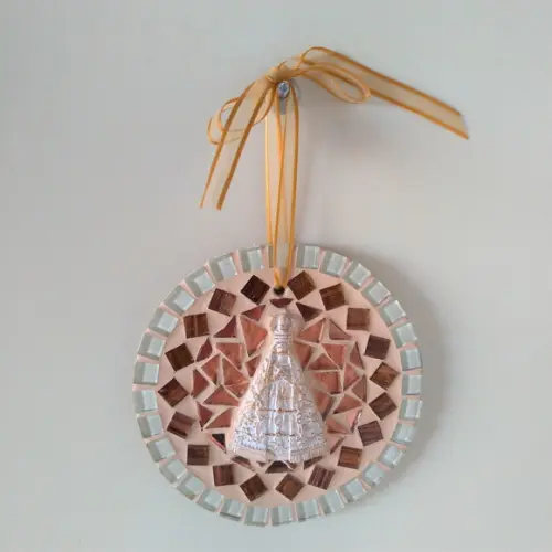 Mini Mandala em Mosaico Nossa Senhora