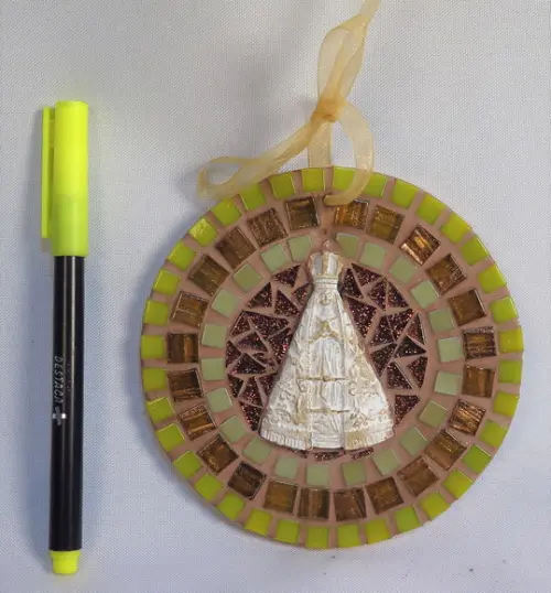 Mini Mandala em Mosaico Nossa Senhora