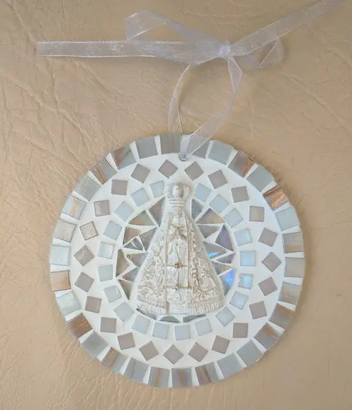 Mini Mandala em Mosaico Nossa Senhora