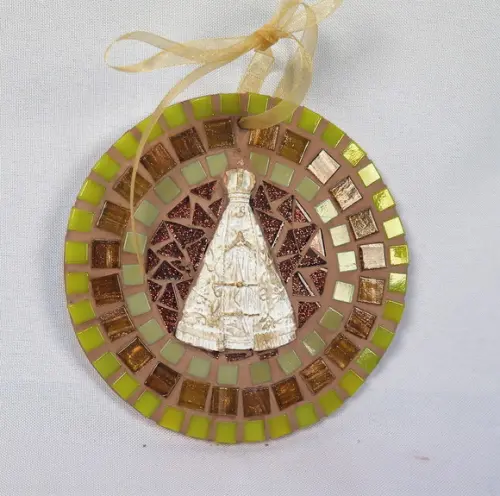 Mini Mandala em Mosaico Nossa Senhora