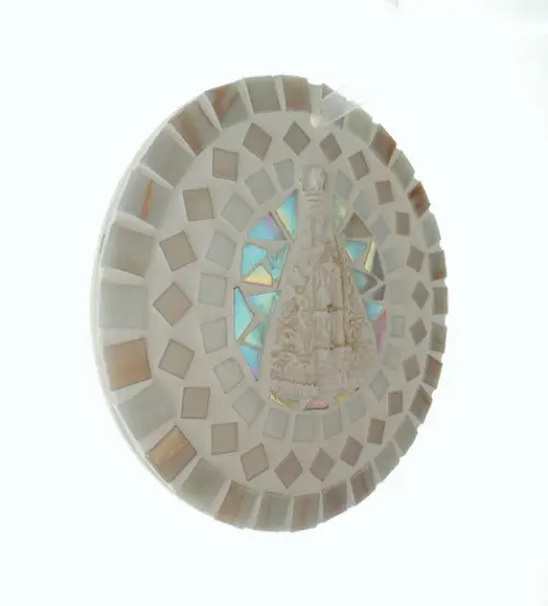 Mini Mandala em Mosaico Nossa Senhora