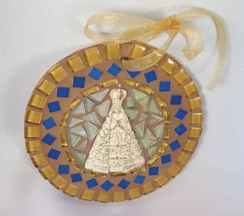 Mini Mandala em Mosaico Nossa Senhora