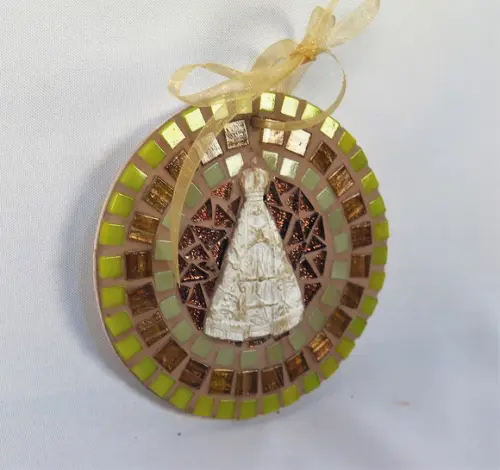 Mini Mandala em Mosaico Nossa Senhora