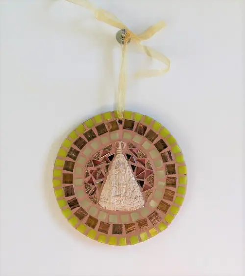 Mini Mandala em Mosaico Nossa Senhora