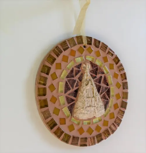 Mini Mandala em Mosaico Nossa Senhora