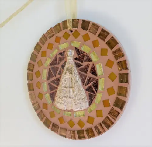Mini Mandala em Mosaico Nossa Senhora