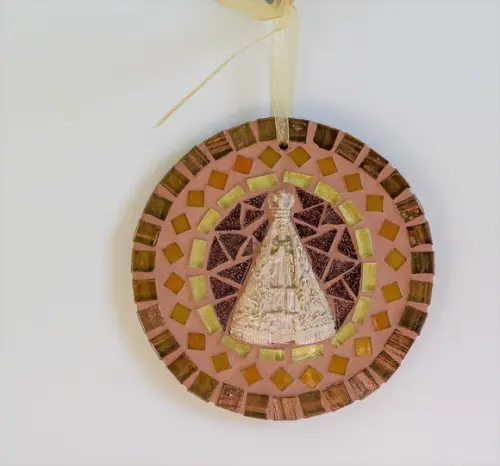 Mini Mandala em Mosaico Nossa Senhora