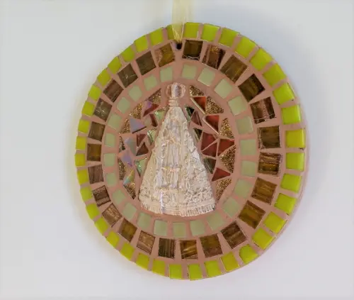 Mini Mandala em Mosaico Nossa Senhora