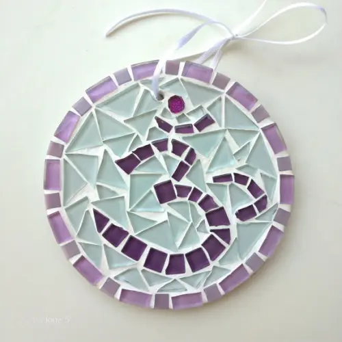 Mini Mandala em Mosaico Símbolo Om