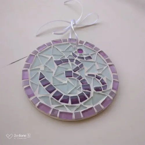 Mini Mandala em Mosaico Símbolo Om