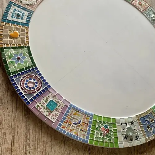 Moldura de Espelho em Patchwork de Mosaico (sem Espelho)