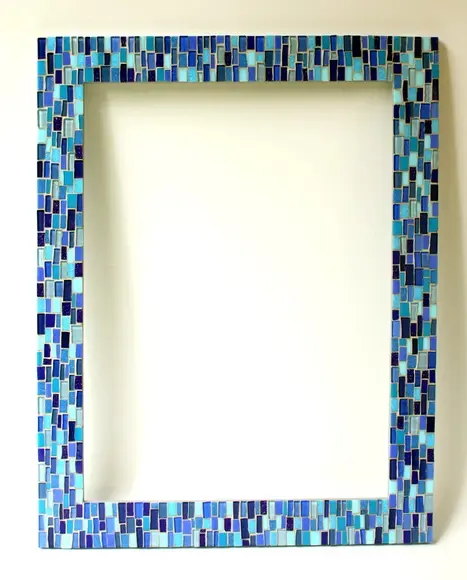 Moldura em Mosaico Azul sem Espelho