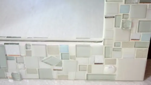 Moldura em Mosaico Branco sem Espelho