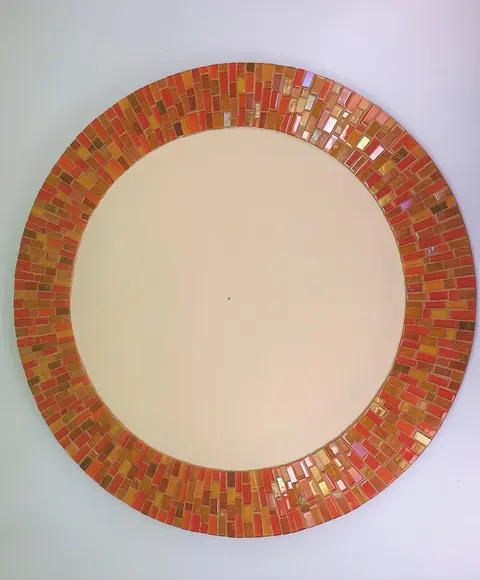 Moldura em Mosaico Laranja sem Espelho