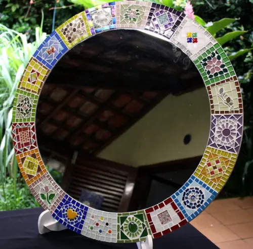 Moldura em Mosaico Patchwork sem Espelho