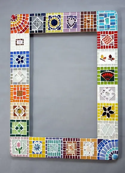 Moldura em Mosaico Patchwork sem Espelho