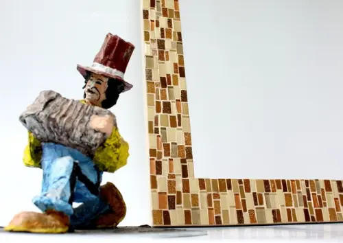 Moldura em Mosaico Terra (sem Espelho)