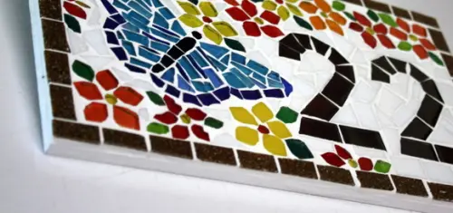 Número Apartamento em Mosaico Borboleta