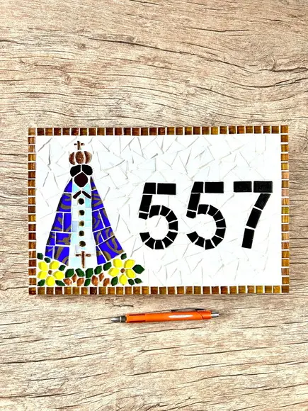 Número em Mosaico Nossa Senhora Aparecida