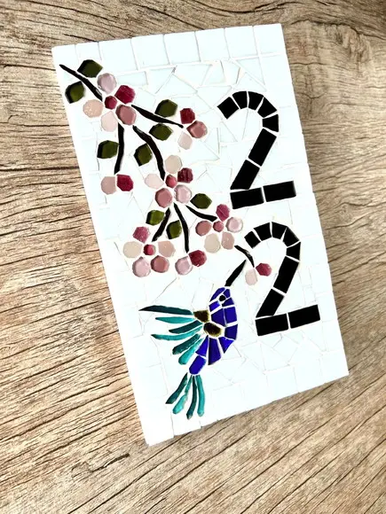 Número para Apartamento em Mosaico Cerejeira e Beija Flor