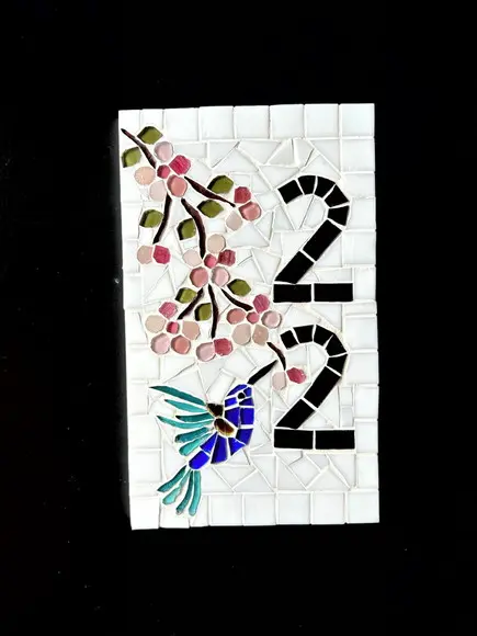 Número para Apartamento em Mosaico Cerejeira e Beija Flor