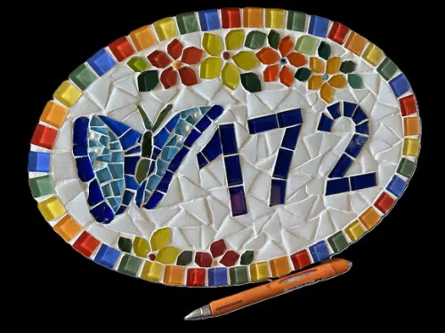 Número para Apartamento Mosaico Beija-flor
