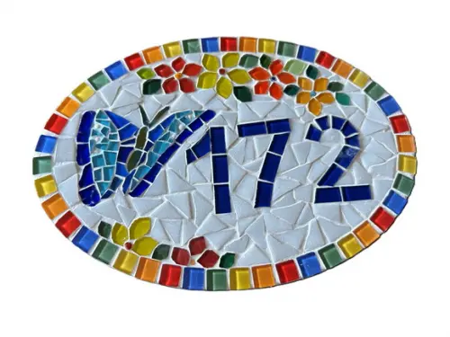 Número para Apartamento Mosaico Beija-flor