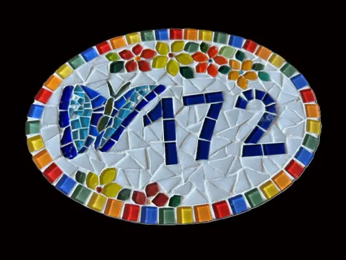 Número para Apartamento Mosaico Beija-flor