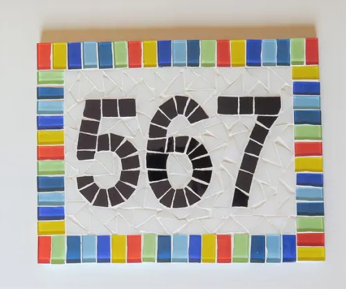 Número para Casa em Mosaico