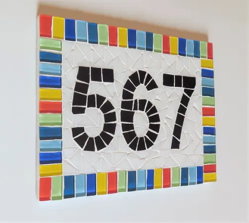 Número para Casa em Mosaico