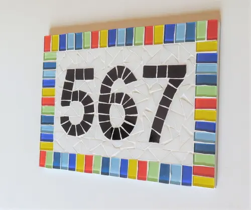 Número para Casa em Mosaico