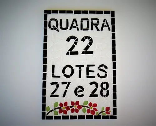 Número para Casa em Mosaico