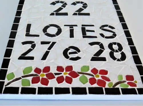 Número para Casa em Mosaico
