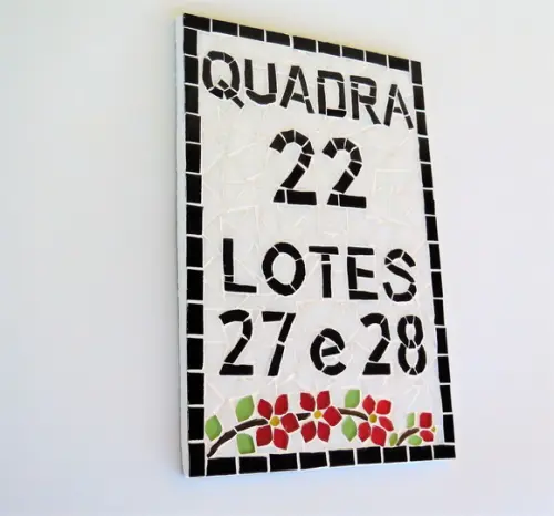Número para Casa em Mosaico