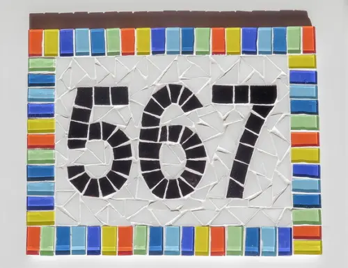 Número para Casa em Mosaico