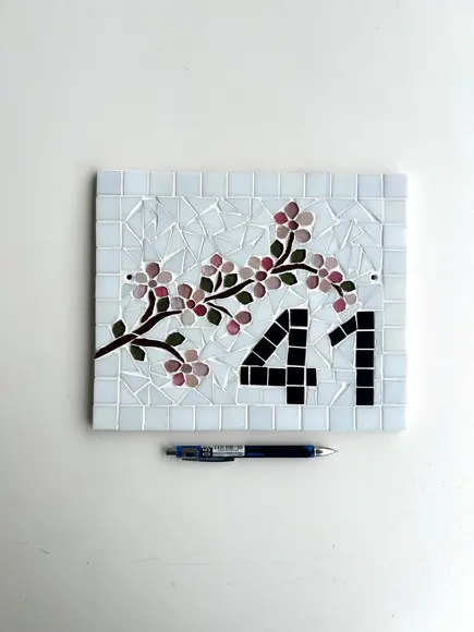 Número para Casa em Mosaico Cerejeiras