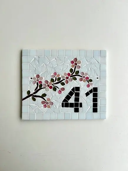 Número para Casa em Mosaico Cerejeiras