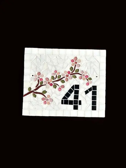 Número para Casa em Mosaico Cerejeiras