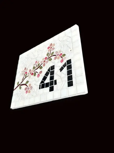 Número para Casa em Mosaico Cerejeiras