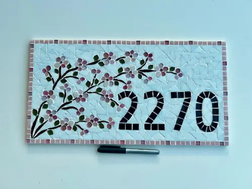 Número para Casa em Mosaico Cerejeiras