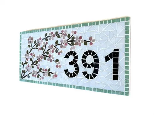 Número para Casa em Mosaico Cerejeiras