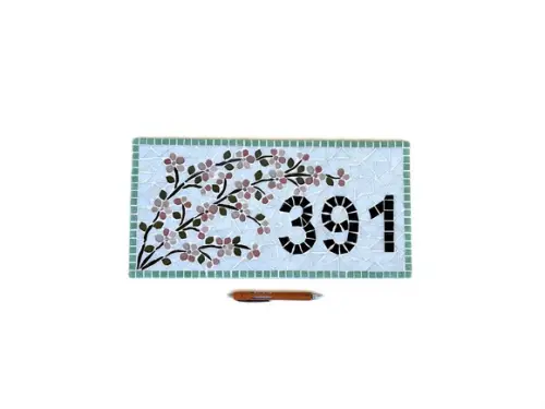 Número para Casa em Mosaico Cerejeiras