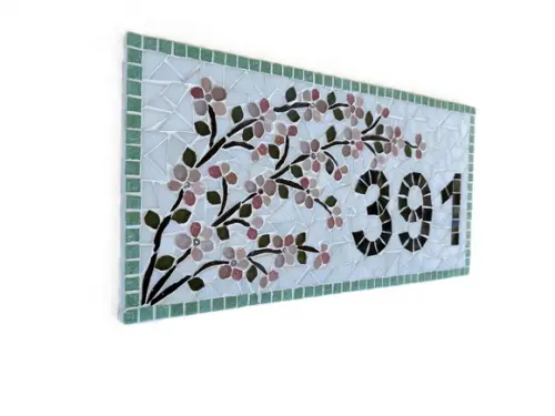 Número para Casa em Mosaico Cerejeiras