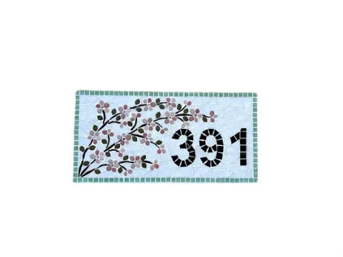 Número para Casa em Mosaico Cerejeiras