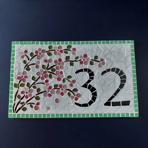 Número para Casa em Mosaico Cerejeiras