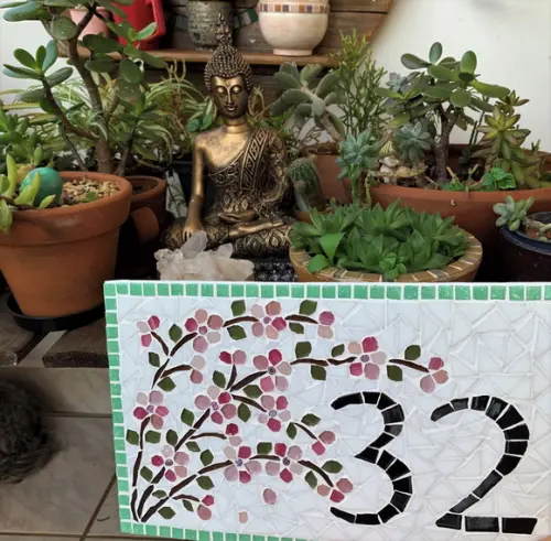 Número para Casa em Mosaico Cerejeiras